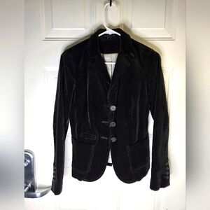 GAP Black Corduroy Blazer Button Front Lined‎ Inside Size 2